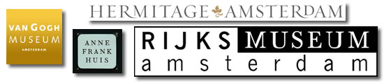 Taxibus Amsterdam vervoert u langs diverse musea zoals Hermitage, Van Gogh, Het Rijksmuseum en het Anne Frankhuis.